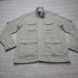 Eddie Bauer Jacket‎ Mens Large Full Zip Mock Neck Fleece Lined Pockets Outdoors